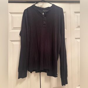 Rag Bone Men’s Long Sleeve Henley Shirt Crewneck XL
